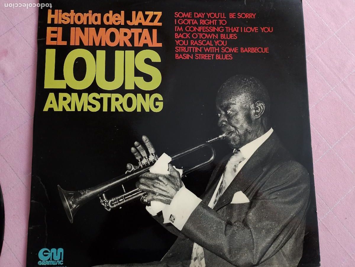 Discos de vinilo: historia del jazz el inmortal louis armstrong, 1974