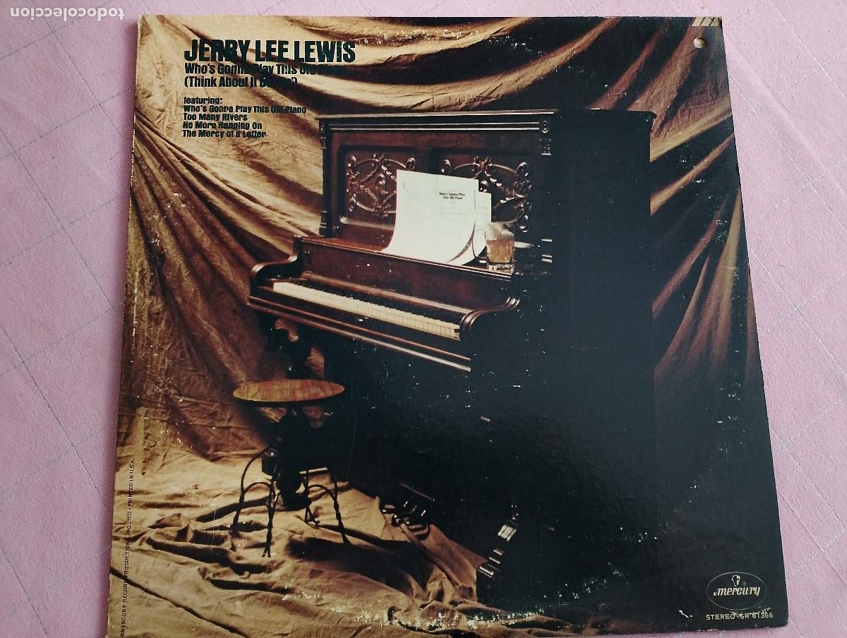 Discos de vinilo: Jerry Lee Lewis &lrm;&ndash; Who's Gonna Play This Old Piano... (Think About It Darlin') ed original 1972 USA