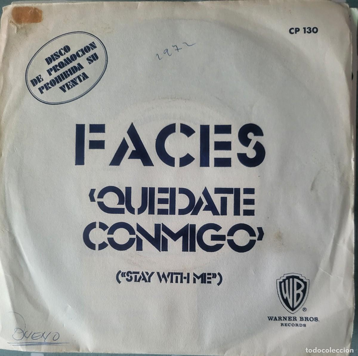 Discos de vinilo: Faces single sello Hispavox editado en Espa&ntilde;a a&ntilde;o 1972 promocional...