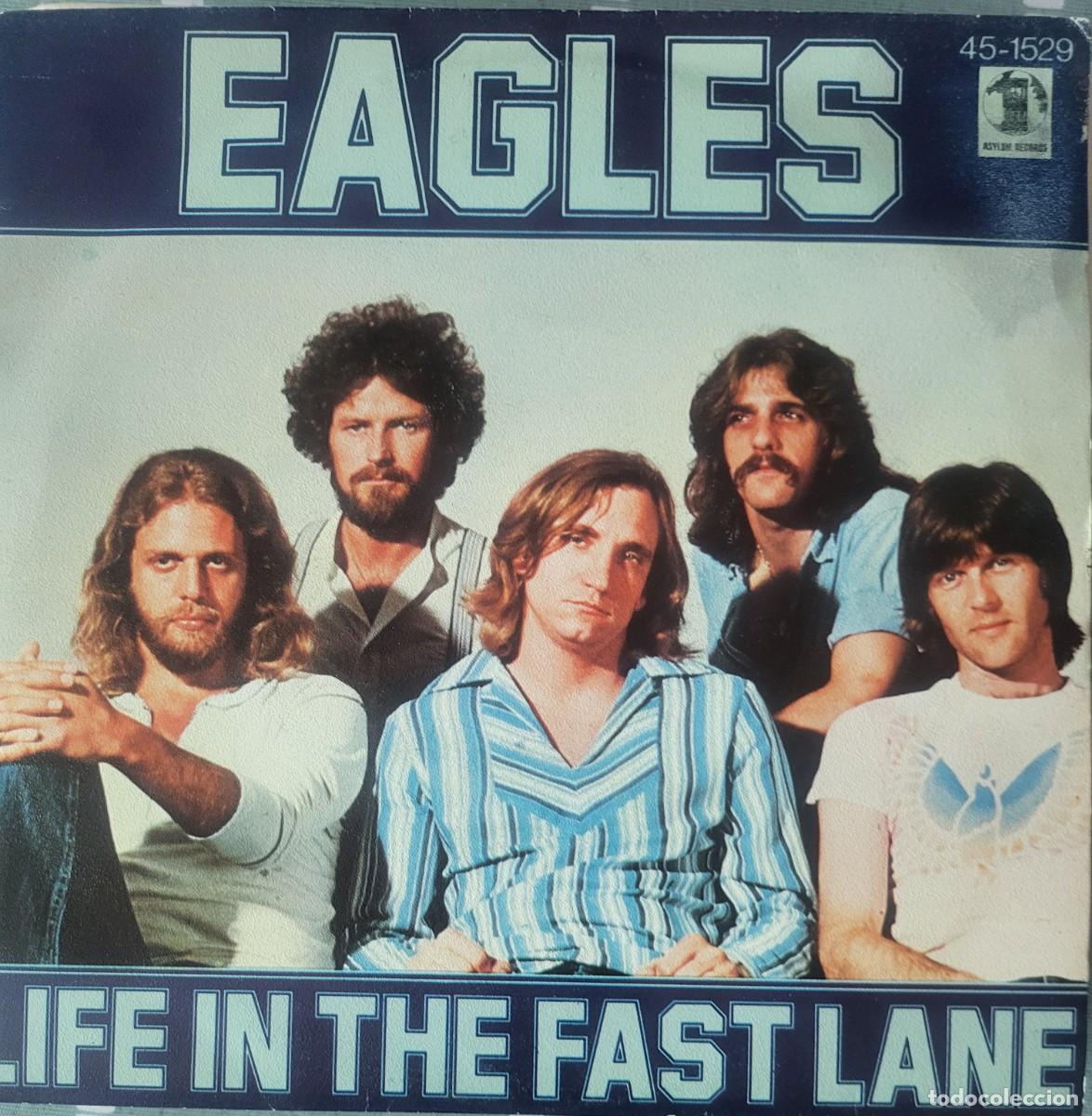 Discos de vinilo: Eagles single sello Hispavox editado en Espa&ntilde;a a&ntilde;o 1977...