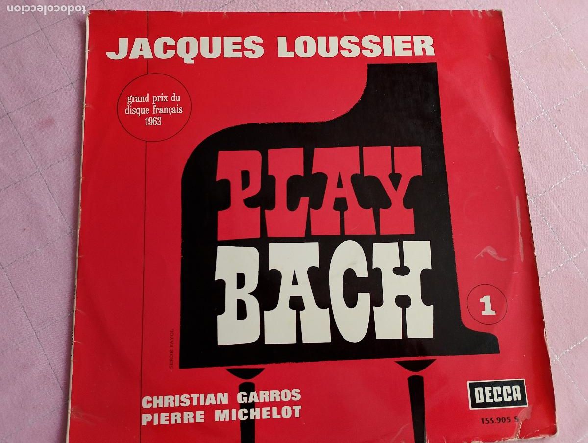 Discos de vinilo: Jacques Loussier / Christian Garros / Pierre Michelot &lrm;&ndash; Play Bach No.1