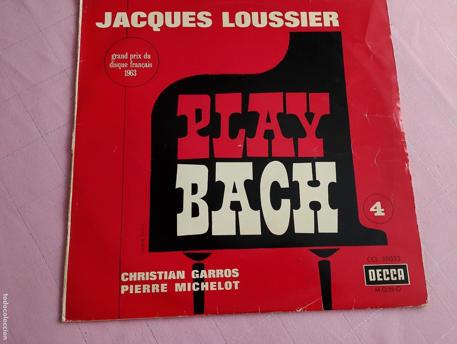 Discos de vinilo: Jacques Loussier, Christian Garros, Pierre Michelot &ndash; Play Bach No. 4, ed espa&ntilde;ola mono, 1964