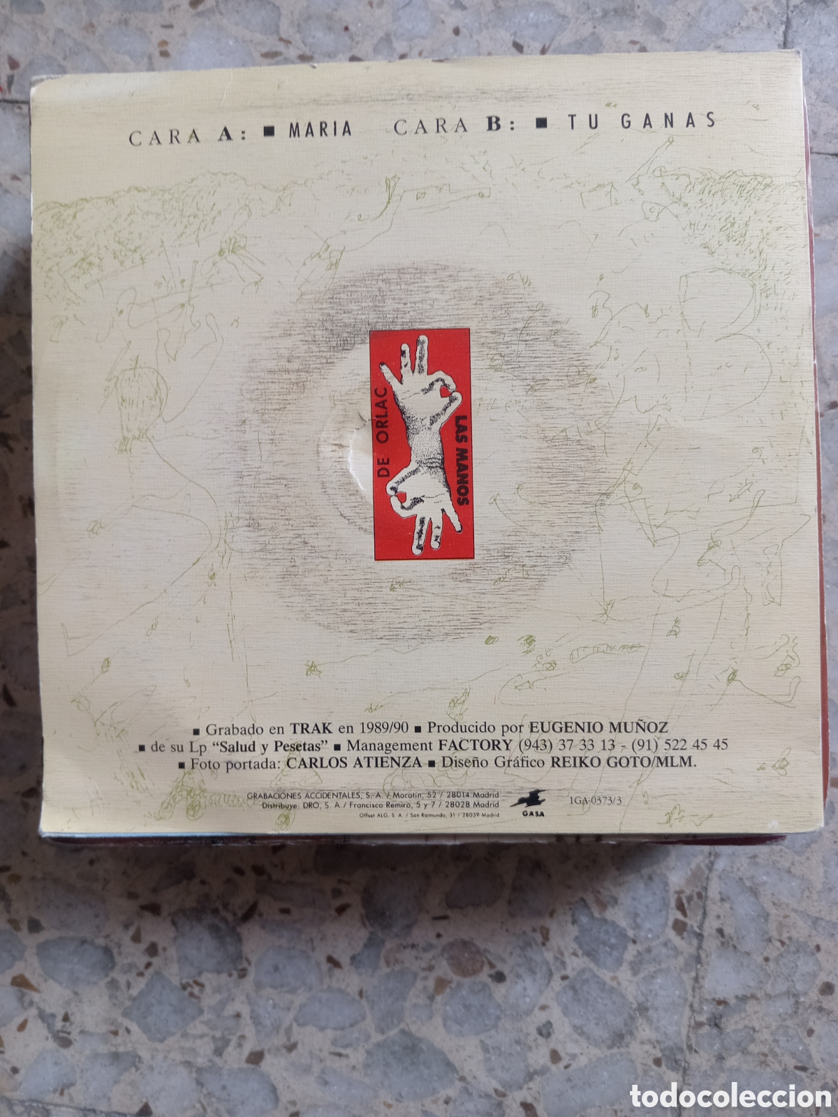 Discos de vinilo: SGL LAS MANOS DE ORLAC MARIA 1990 - Foto 2