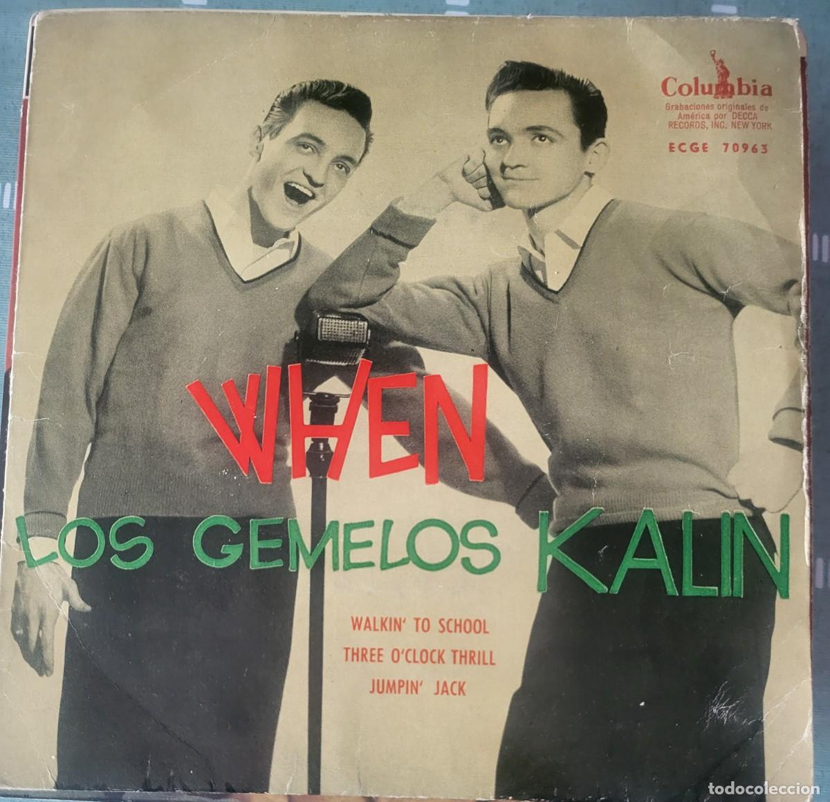 Discos de vinilo: Los Gemelos Kalin Ep sello Columbia editado en Espa&ntilde;a a&ntilde;o 1958...
