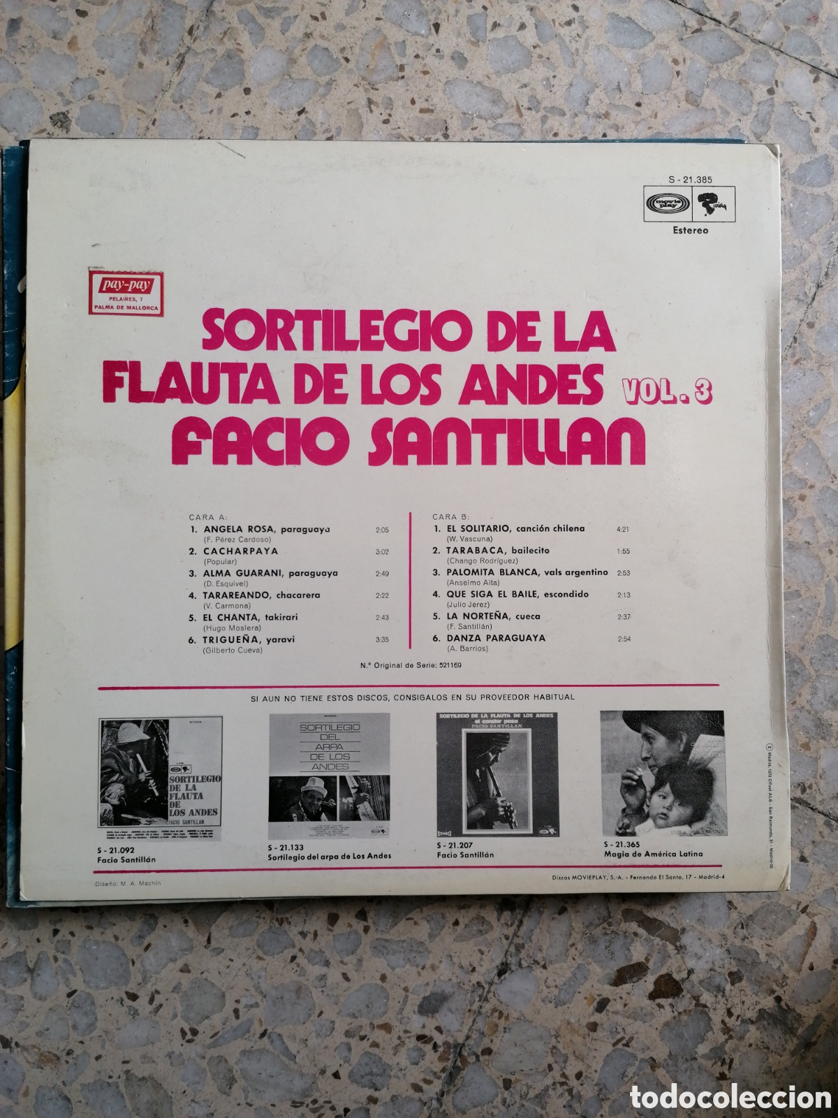 Discos de vinilo: LP FACIO SANTILLAN SORTILEGIO VOL 3 1973 - Foto 2