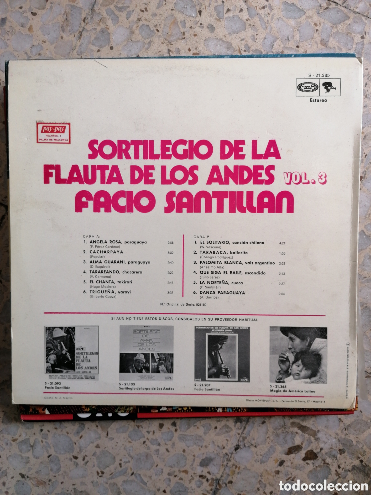 Discos de vinilo: LP FACIO SANTILLAN SORTILEGIO VOL 3 1973 - Foto 4