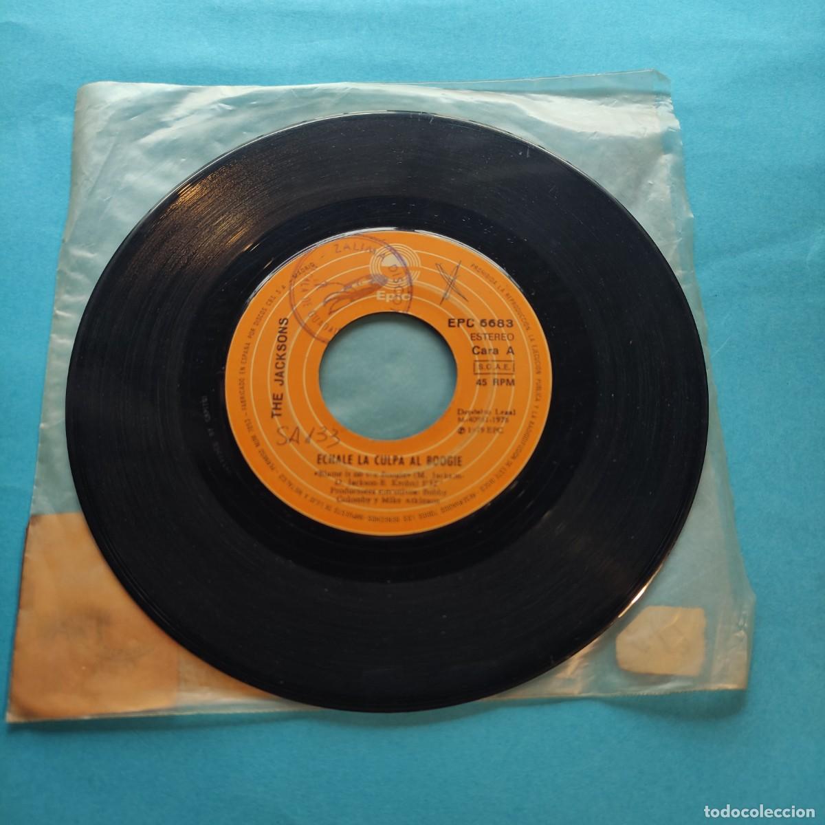 Discos de vinilo: THE JACKSONS . ECHALE AL CULPA AL BOOGIE . * SINGLE EPIC * juani