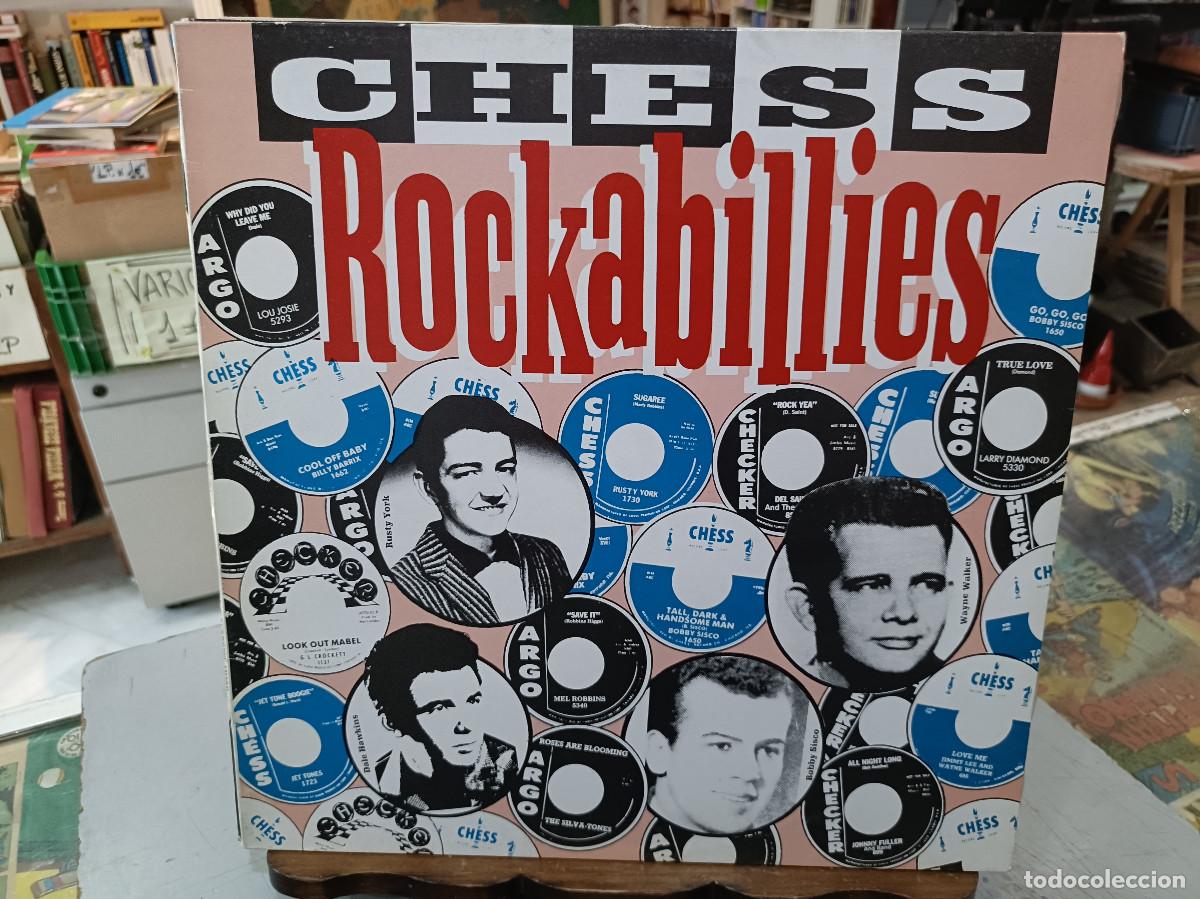 Discos de vinilo: Chess Rockabillies - Bobby Sisco, Dale Hawkins, Billy Harris, Ron Bernard, .. LP. sello Zafiro 1989
