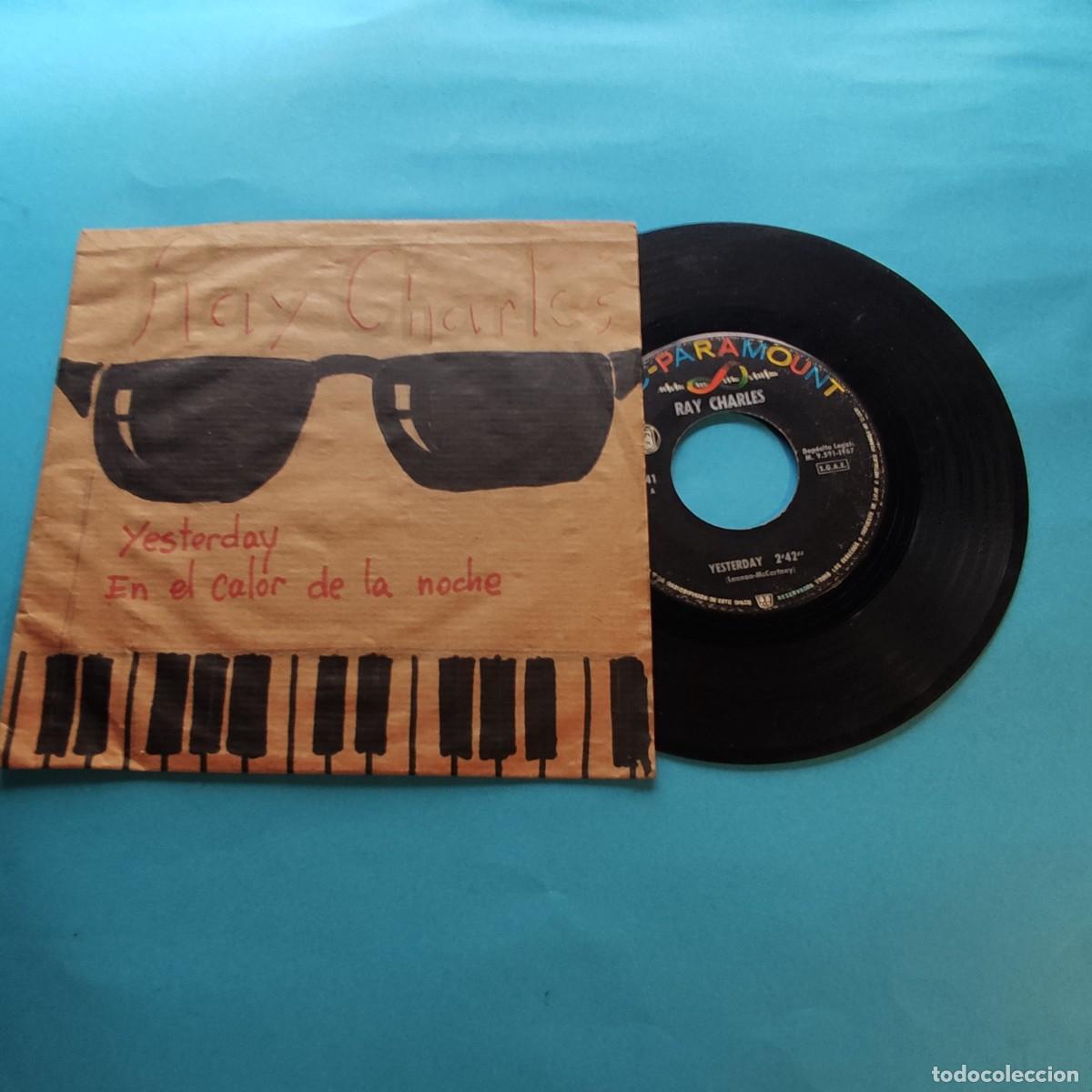 Discos de vinilo: RAY CHARLES ** YESTERDAY ** EN EL CALOR DE LA NOCHE ** SINGLE PARAMOUNT ** juani