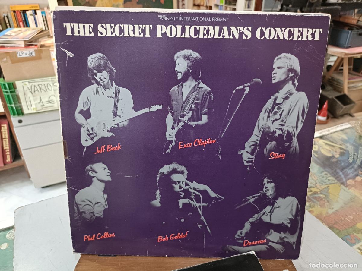 Discos de vinilo: The Secret Policeman&acute;s Concert - Jeff Beck, Eric Clapton, Phil Collins, Sting, ... - LP. Island 1982