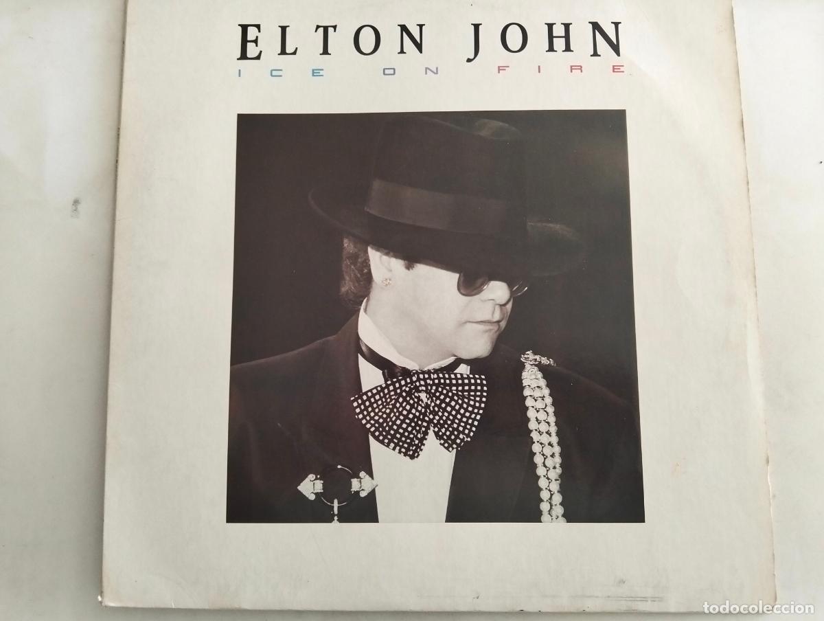 Discos de vinilo: ELTON JOHN, DISCO LP ICE ON FIRE, EDITADO PHONOGRAM, A&Ntilde;O 1985