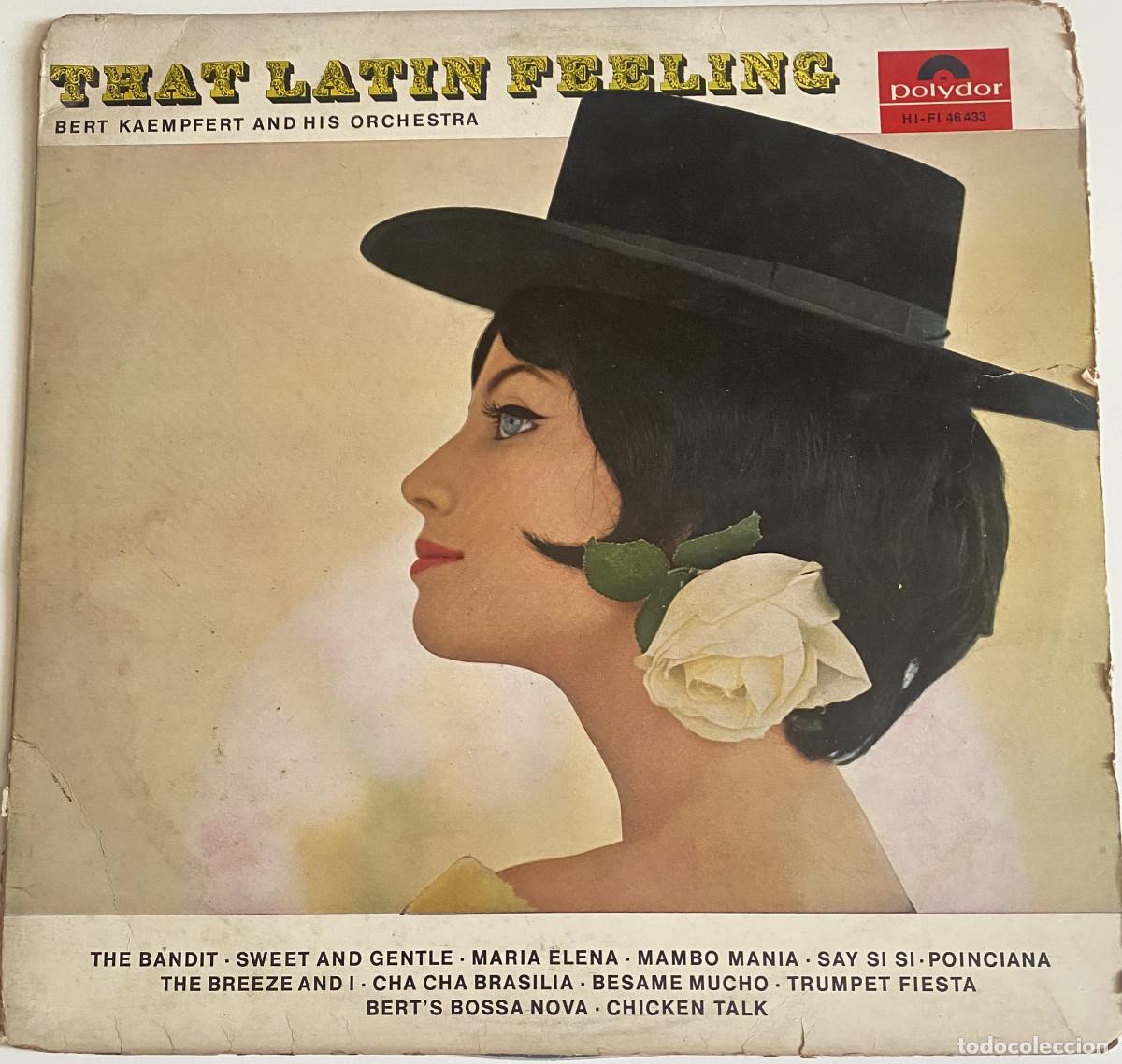 Discos de vinilo: BERT KAEMPFERT AND HIS ORCHESTRA - THAT LATIN FEELING - 1964 - POLYDOR - ALEMANIA
