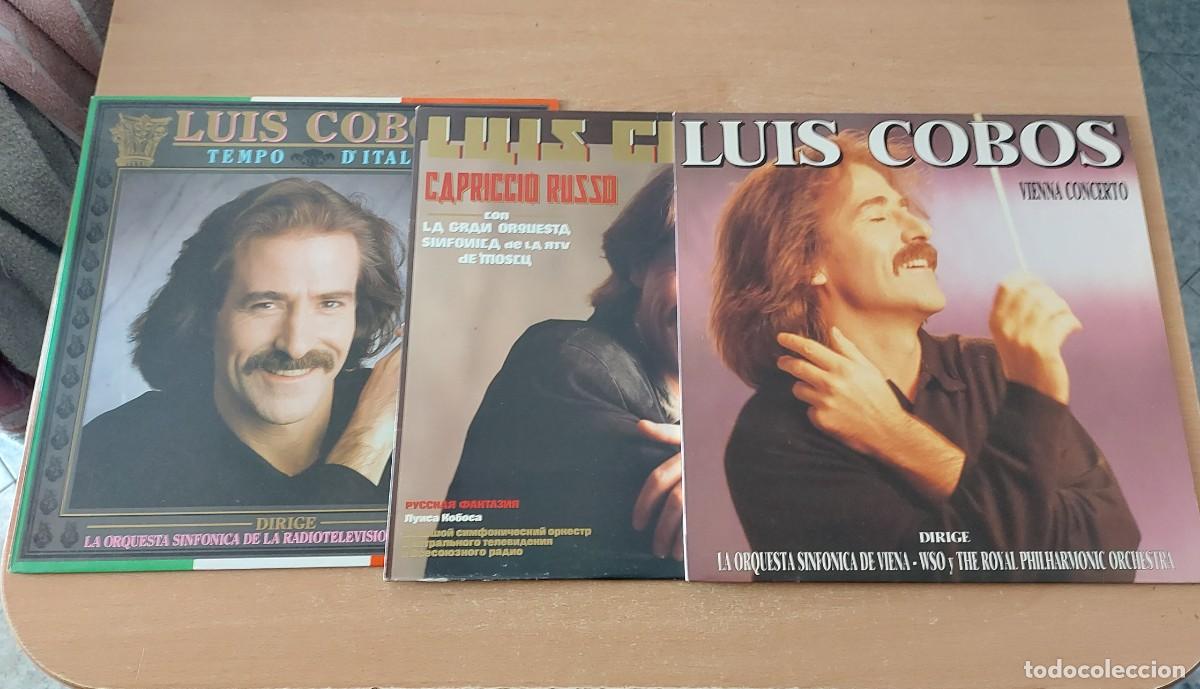 Discos de vinilo: 3 LP LUIS COBOS TEMPO ITALIA CAPRICCIO RUSO VIENA CONCERTO