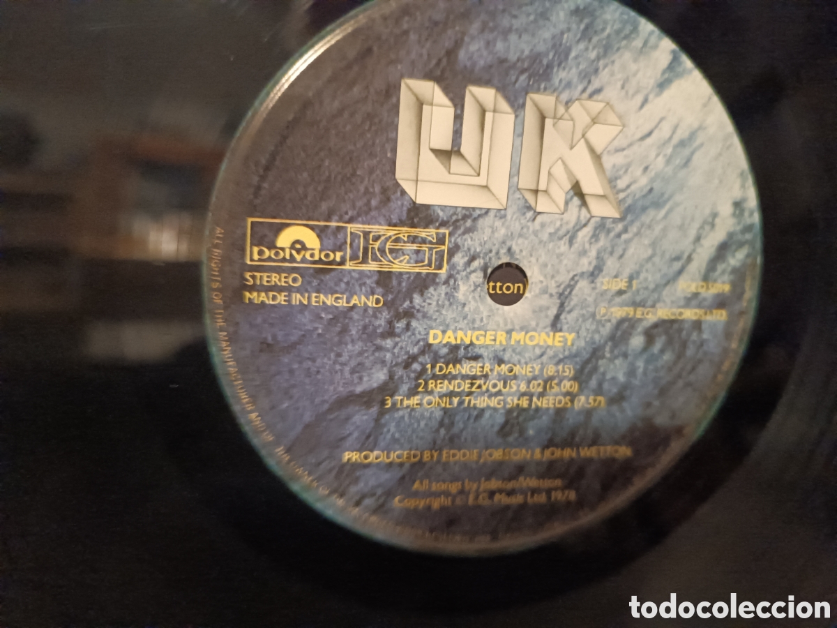 Discos de vinilo: UK. Danger Money...... - Foto 3