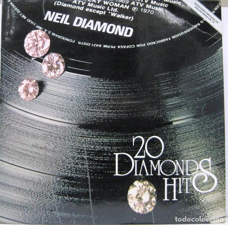 Discos de vinilo: NEIL DIAMOND - 20 DIAMONDS HITS - LP - Foto 1