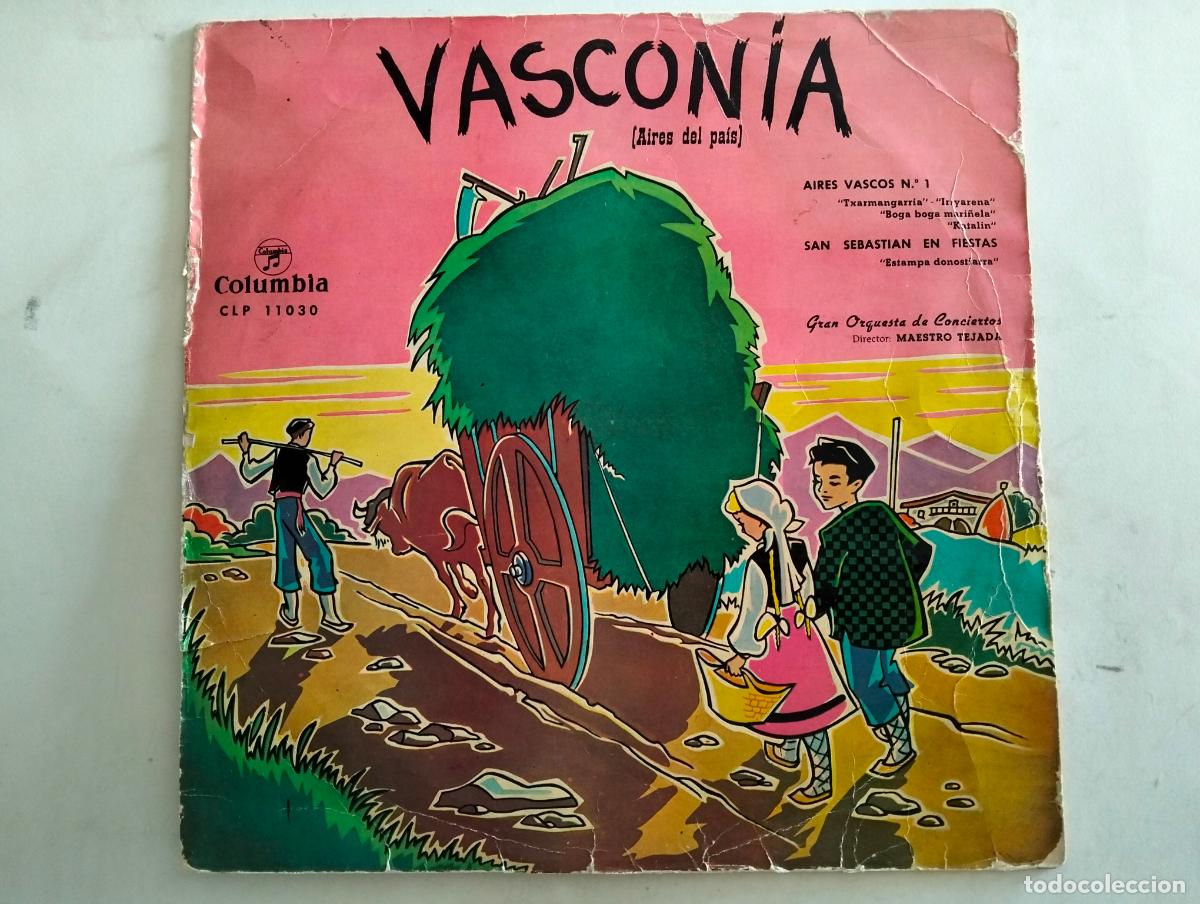 Discos de vinilo: VASCONIA, AIRES DEL PAIS, DISCO LP GRAN ORQUESTA DE CONCIERTOS, EDITADO COLUMBIA, A&Ntilde;O 1962