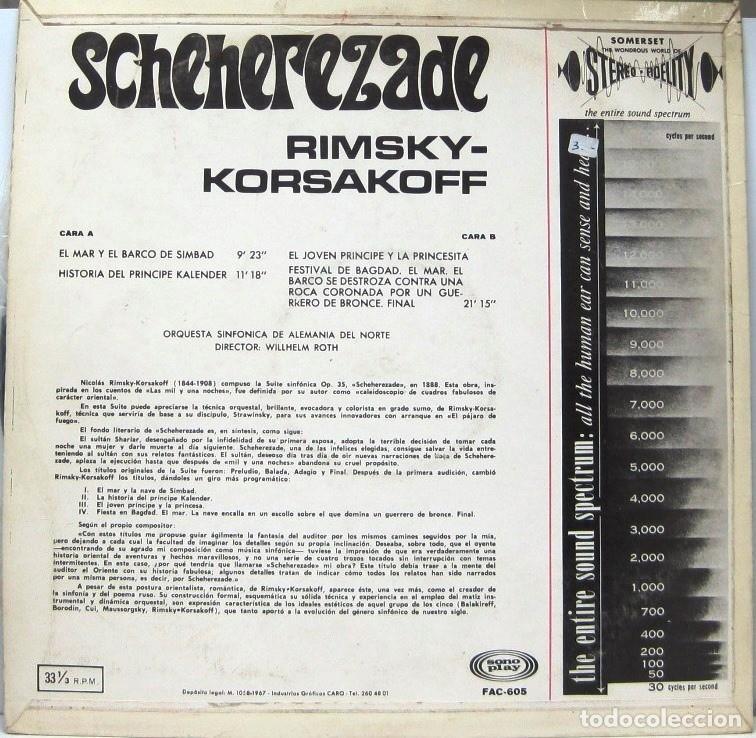 Discos de vinilo: RIMSKY KORSAKOFF - SCHEHEREZADE - LP - Foto 2
