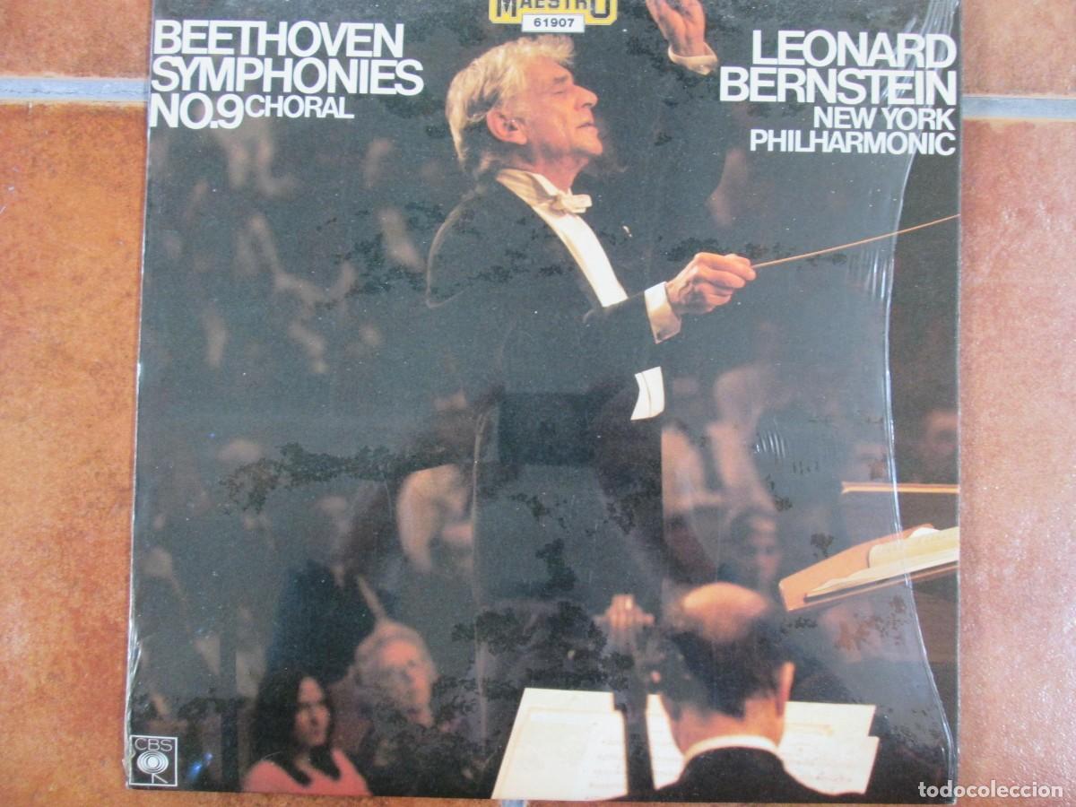 Discos de vinil: BEETHOVEN / BERNSTEIN - Symphonies N&ordm;9 Choral. LP, Re-Ed espa&ntilde;ola 12&rdquo; 1978. Impecable (NM)