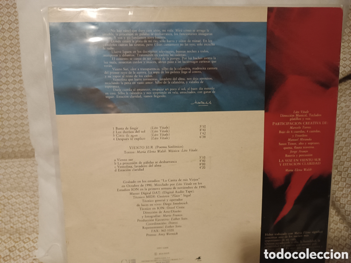 Discos de vinilo: Lito Vitale Cuarteto Viento Sir - Foto 2
