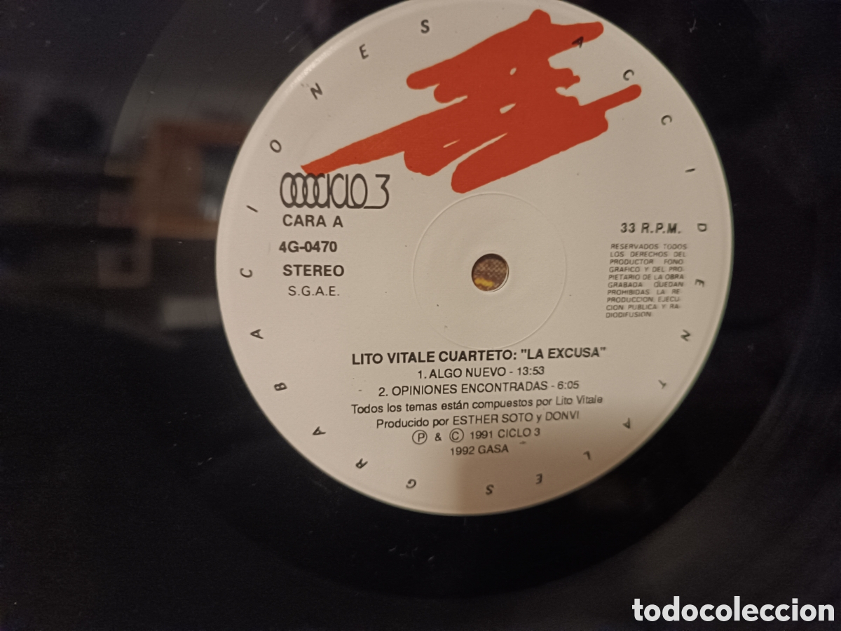 Discos de vinilo: Lito Vitale Cuarteto La Excusa - Foto 3