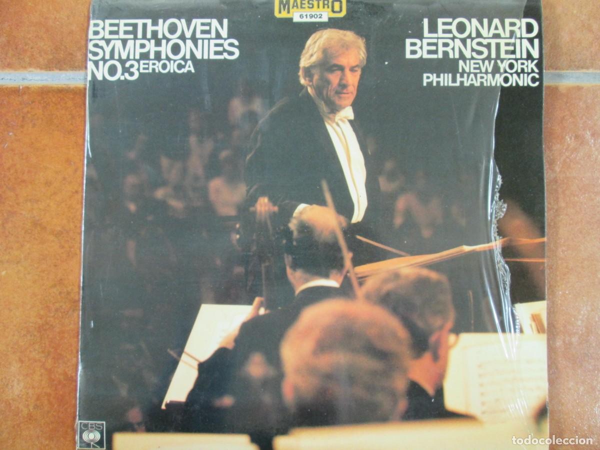 Discos de vinilo: BEETHOVEN / BERNSTEIN - Symphonies N&ordm;3 Eroica. LP, Re-Ed espa&ntilde;ola 12&rdquo; 1978. Impecable (NM)