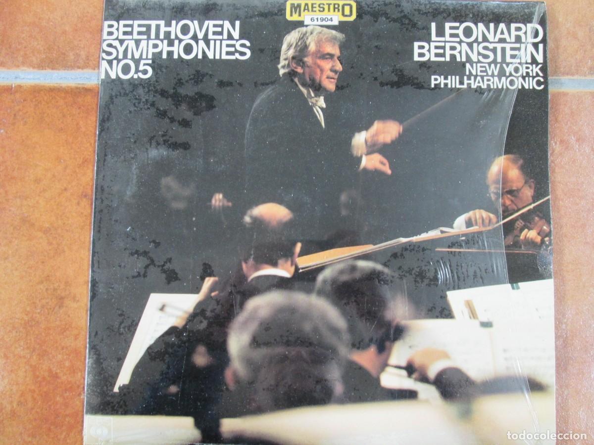 Discos de vinilo: BEETHOVEN / BERNSTEIN - Symphonies N&ordm;5. LP, Re-Ed espa&ntilde;ola 12&rdquo; 1978. Impecable (NM)