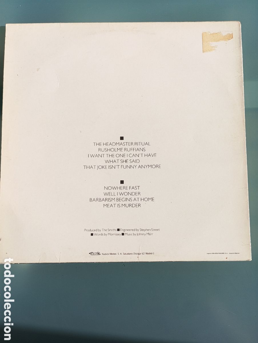 Discos de vinilo: The Smiths &rdquo;MEAT IS MURDER &rdquo; - Foto 2