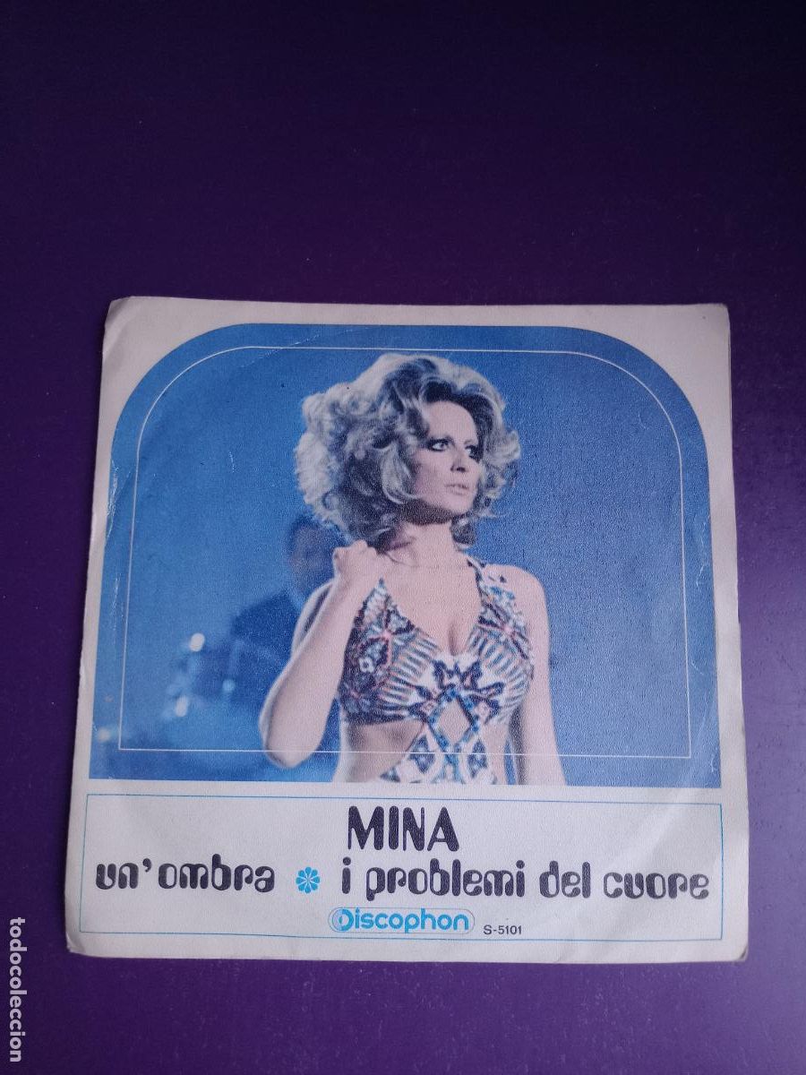 Discos de vinilo: Mina - Un' Ombra / los problemas del corazon - Sg DISCOPHON 1970 - ITALIA POP - POCO USO