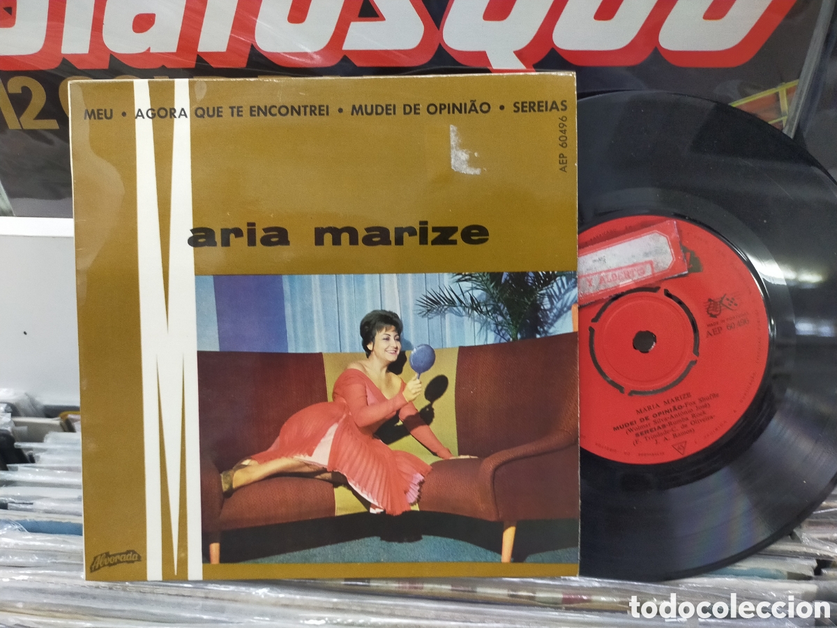 Discos de vinilo: Mar&iacute;a marize ep meu + 3 Portugal dedicado por ella a Alberto cortez