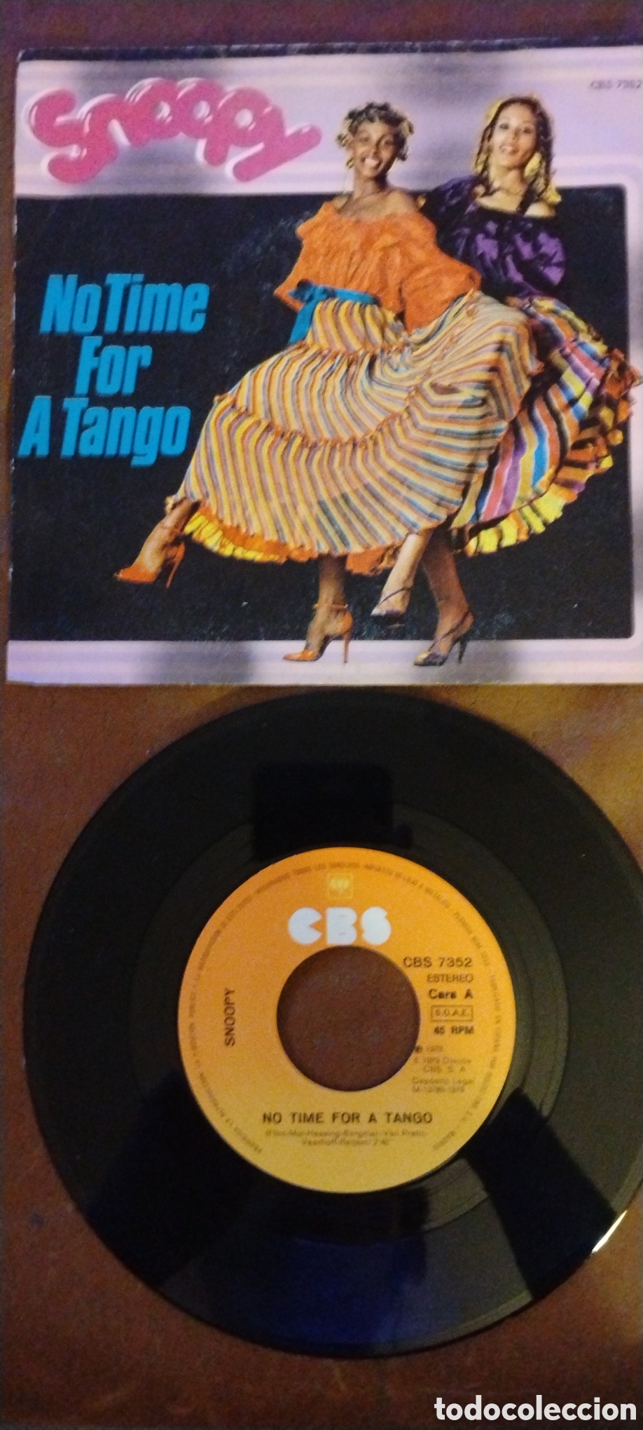 Discos de vinilo: SNOOPY-NO TIME FOR A TANGO-SINGLE-CBS/SPAIN-KSA - Foto 2