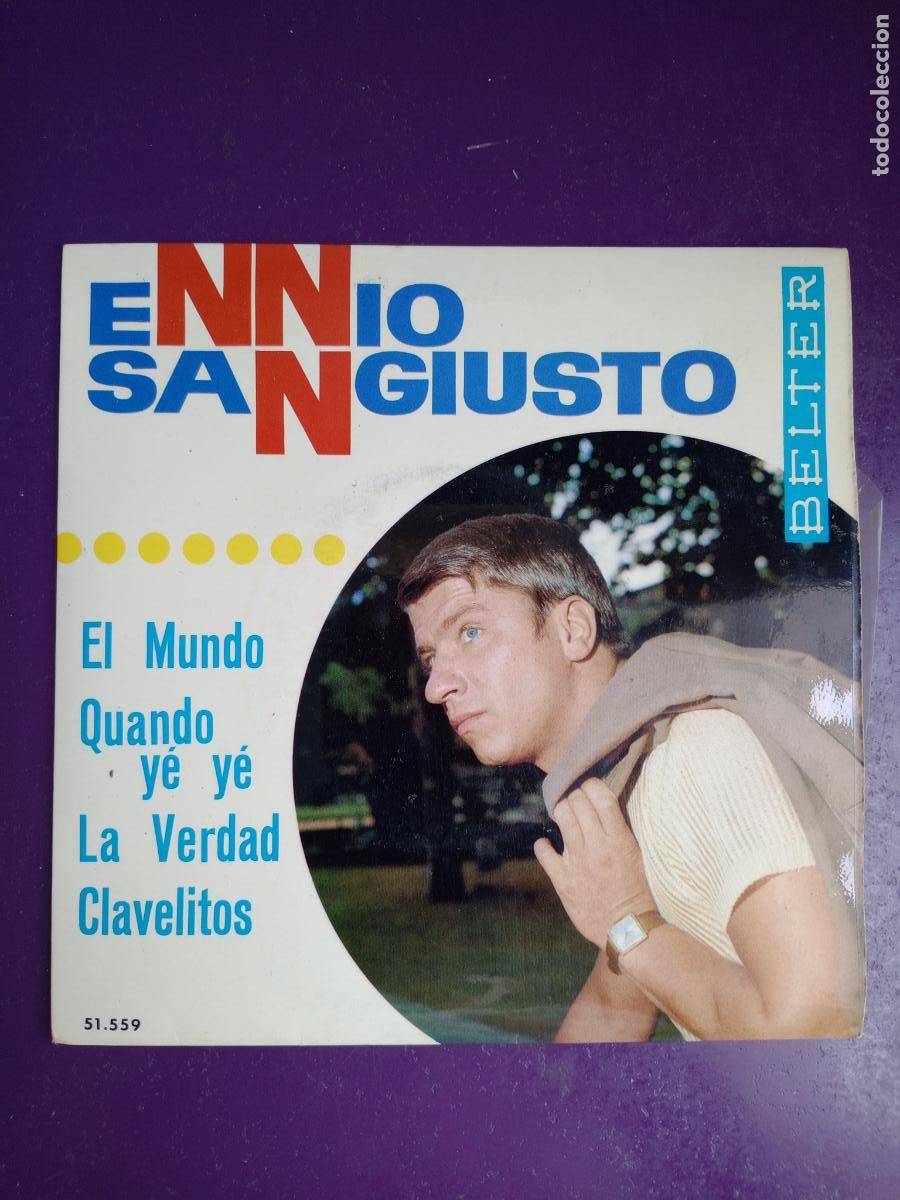 Discos de vinilo: Ennio Sangiusto &ndash; El Mundo +3 - EP BELTER 1965 - ITALIA ROCK