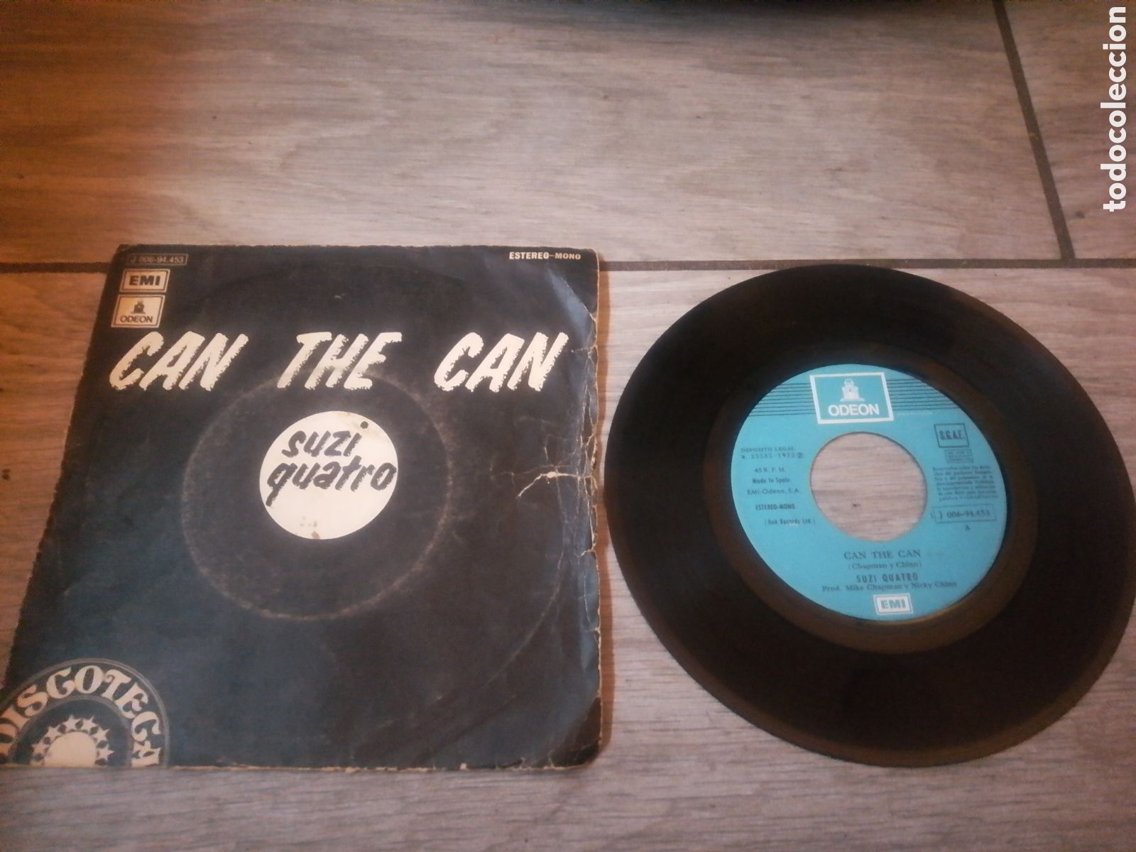 Discos de vinilo: SUZI QUATRO - CAN THE CAN - SINGLE - SINGLE - SPAIN - ODE&Oacute;N - CC -