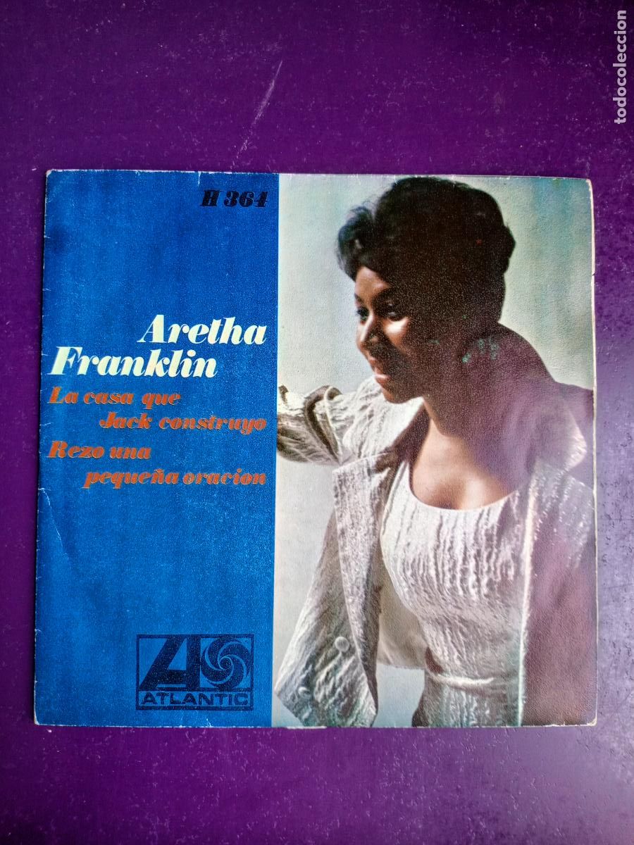 Discos de vinilo: Aretha Franklin &ndash; La Casa Que Jack Construyo / I SAY A LITTLE PRAYER - Sg HISPAVOX 1968 - SOUL