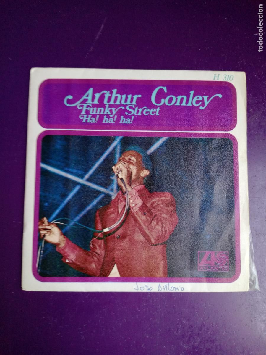Discos de vinilo: Arthur Conley &ndash; Funky Street / Ha! Ha! Ha! - Sg HISPAVOX 1968 - SOUL
