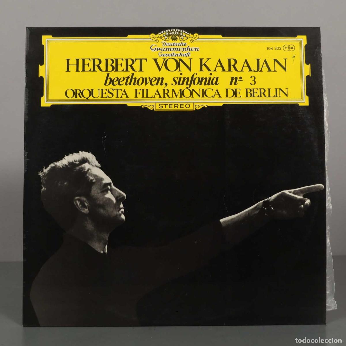 Discos de vinilo: LP. Beethoven, Sinfonia n&ordm; 3 - Orquesta Filarm&oacute;nica de Berl&iacute;n, Herbert von Karajan