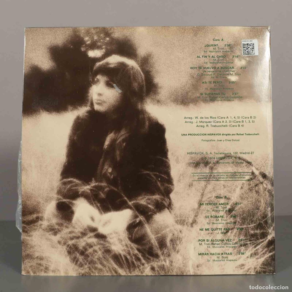 Discos de vinilo: LP. Mari Trini - &iquest;Qui&eacute;n? - Foto 2