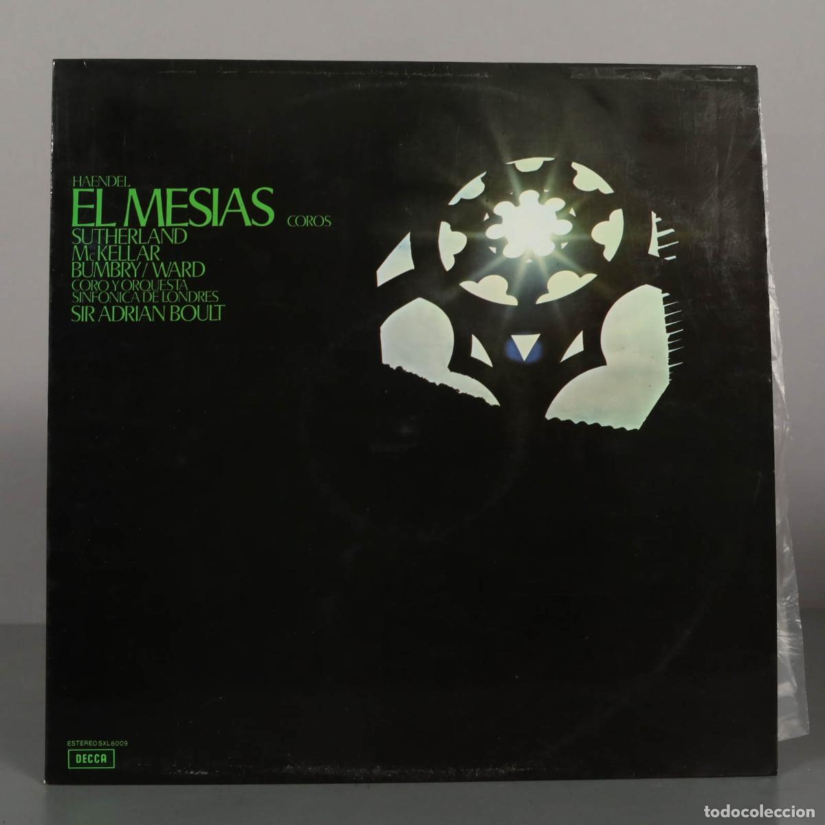 Discos de vinil: LP. El Mes&iacute;as (Coros) - Haendel - Sutherland, McKellar, Bumbry, Ward, BOULT