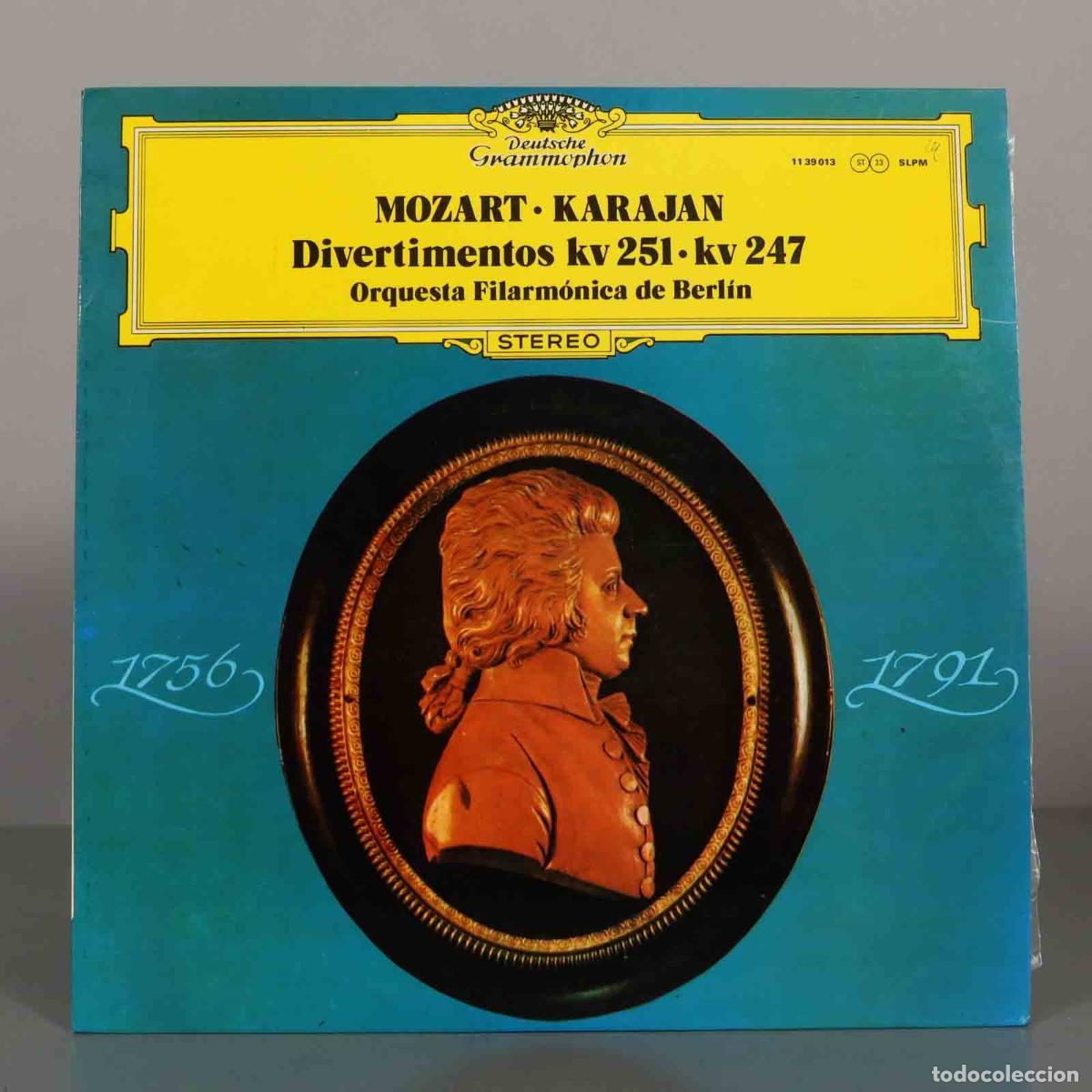 Discos de vinil: LP. Mozart: Divertimentos KV 251 &bull; KV 247 - Herbert von Karajan, Berliner Philharmoniker
