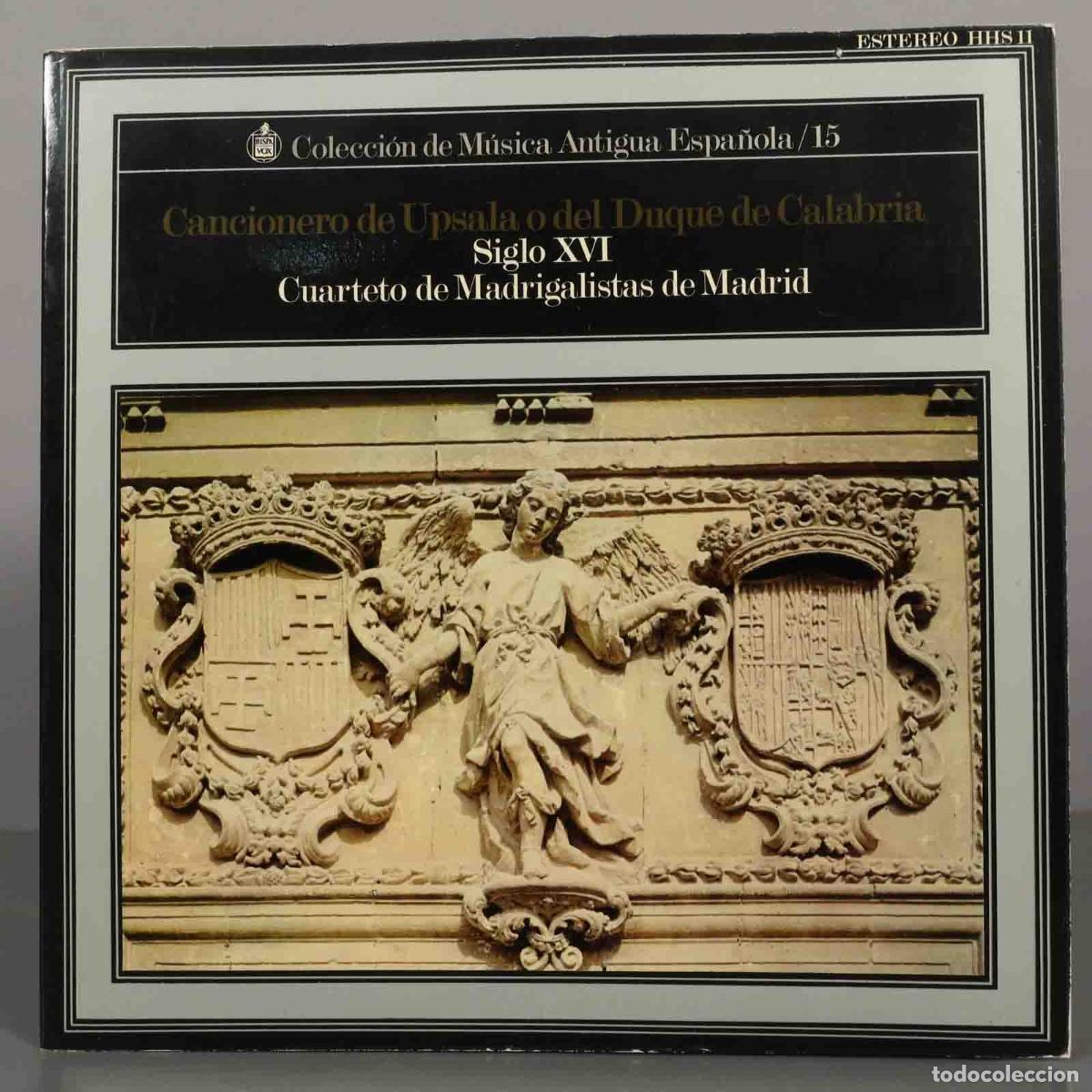 Discos de vinilo: LP. Cancionero de Upsala o del Duque de Calabria - Siglo XVI - Cuarteto de Madrigalistas de Madrid