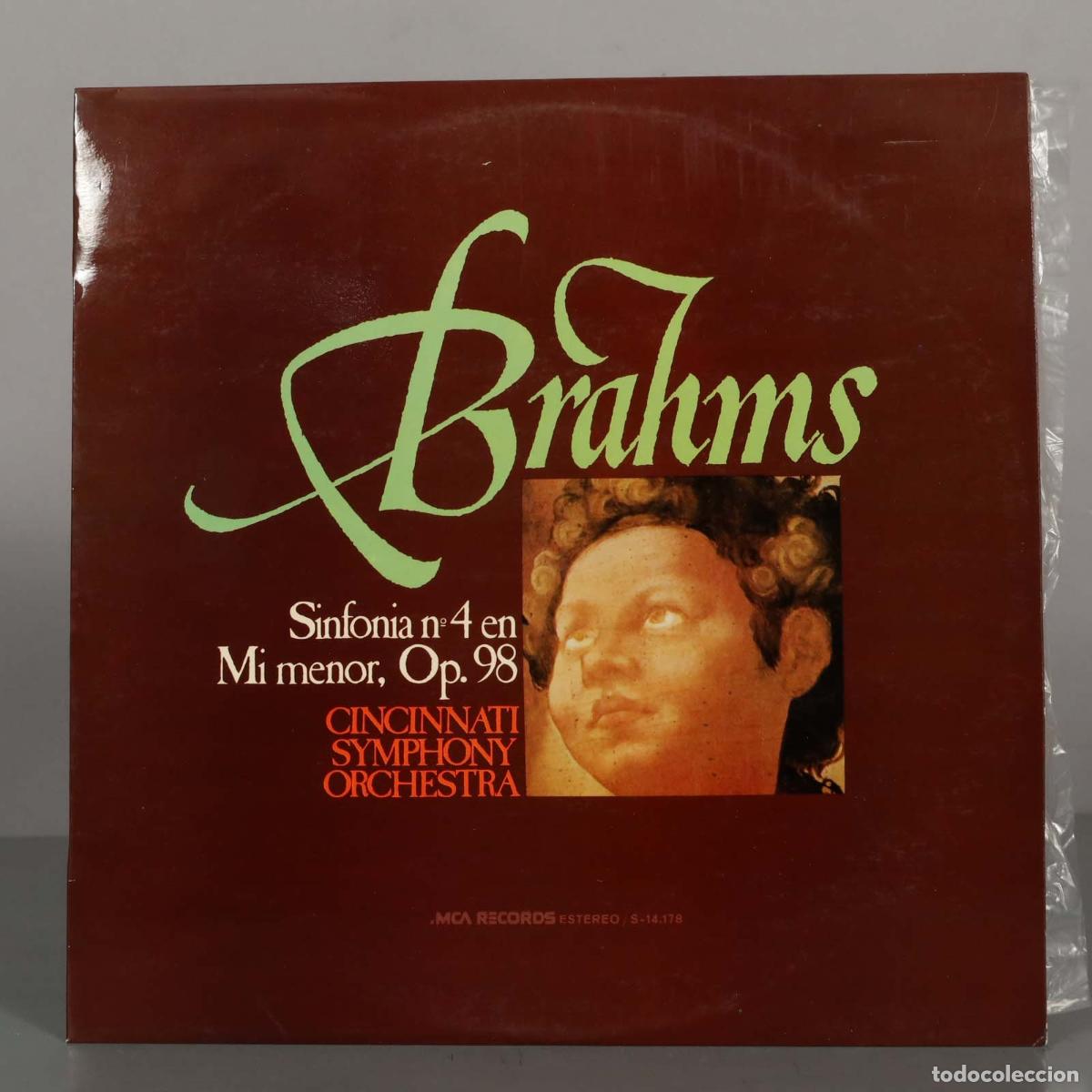 Discos de vinilo: LP. Sinfon&iacute;a n.&ordm; 4 en mi menor, Op. 98 - Johannes Brahms - Cincinnati Symphony Orchestra