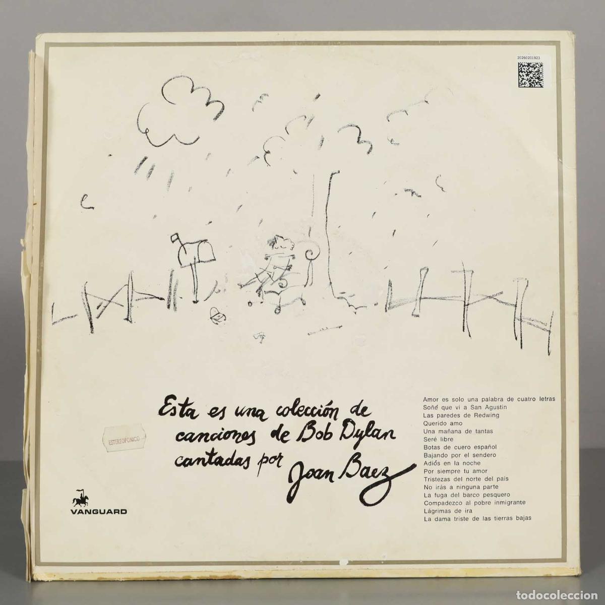 Discos de vinilo: LP. Joan Baez interpreta a Bob Dylan - Joan Baez - Foto 2