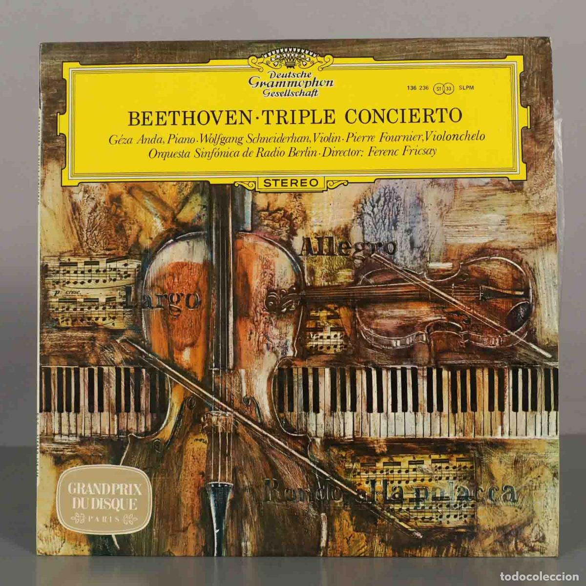 Discos de vinilo: LP. Beethoven - Triple Concierto - G&eacute;za Anda, Wolfgang Schneiderhan, Pierre Fournier, Radio-Symphon