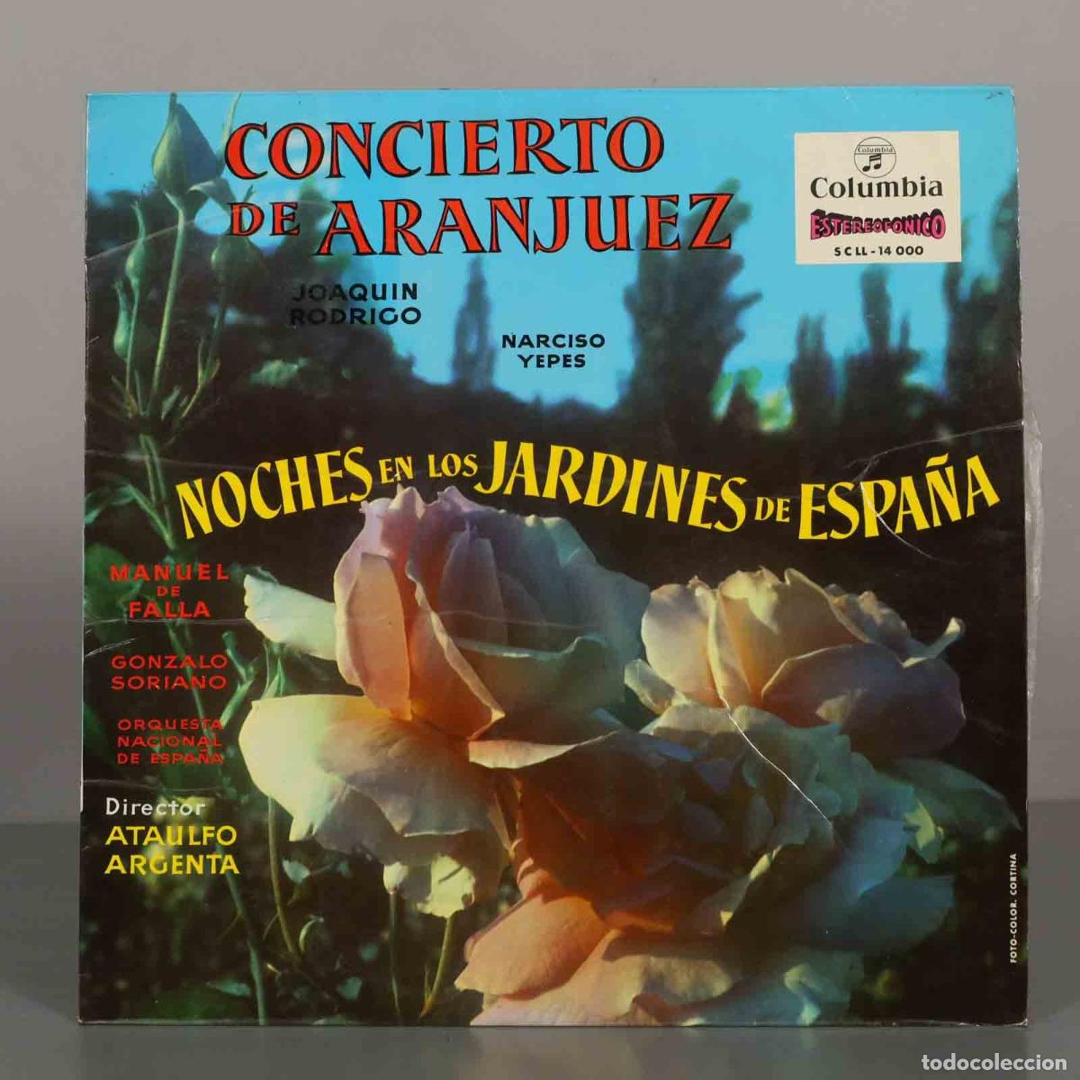 Discos de vinilo: LP. Concierto de Aranjuez - Noches en los Jardines de Espa&ntilde;a - Joaqu&iacute;n Rodrigo, Narciso Yepes, Manu