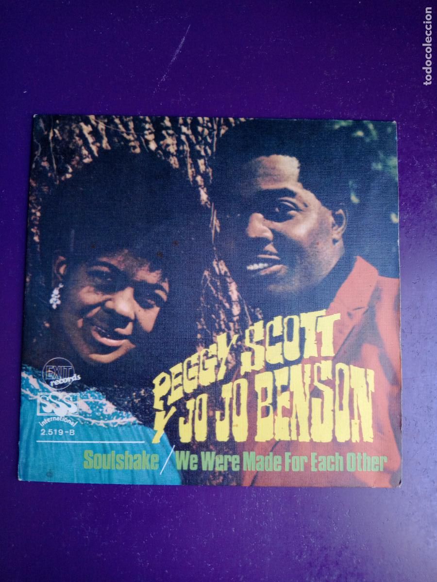 Discos de vinilo: Peggy Scott & Jo Jo Benson &lrm;&ndash; Soulshake - Sg EXIT 1969 - FUNK SOUL - SIN USO
