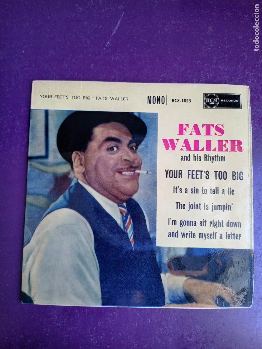 Discos de vinilo: Fats Waller And His Rhythm &ndash; Your Feet's Too Big +3 EP RCA 1962 - JAZZ - POCO USO EDICION INGLESA