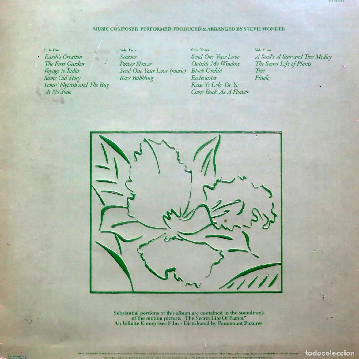 Discos de vinilo: STEVIE WONDER'S. THE SECRET LIFE OF PLANTS. MOTOWN 1979. LP DOBLE CARPETA TRIPLE