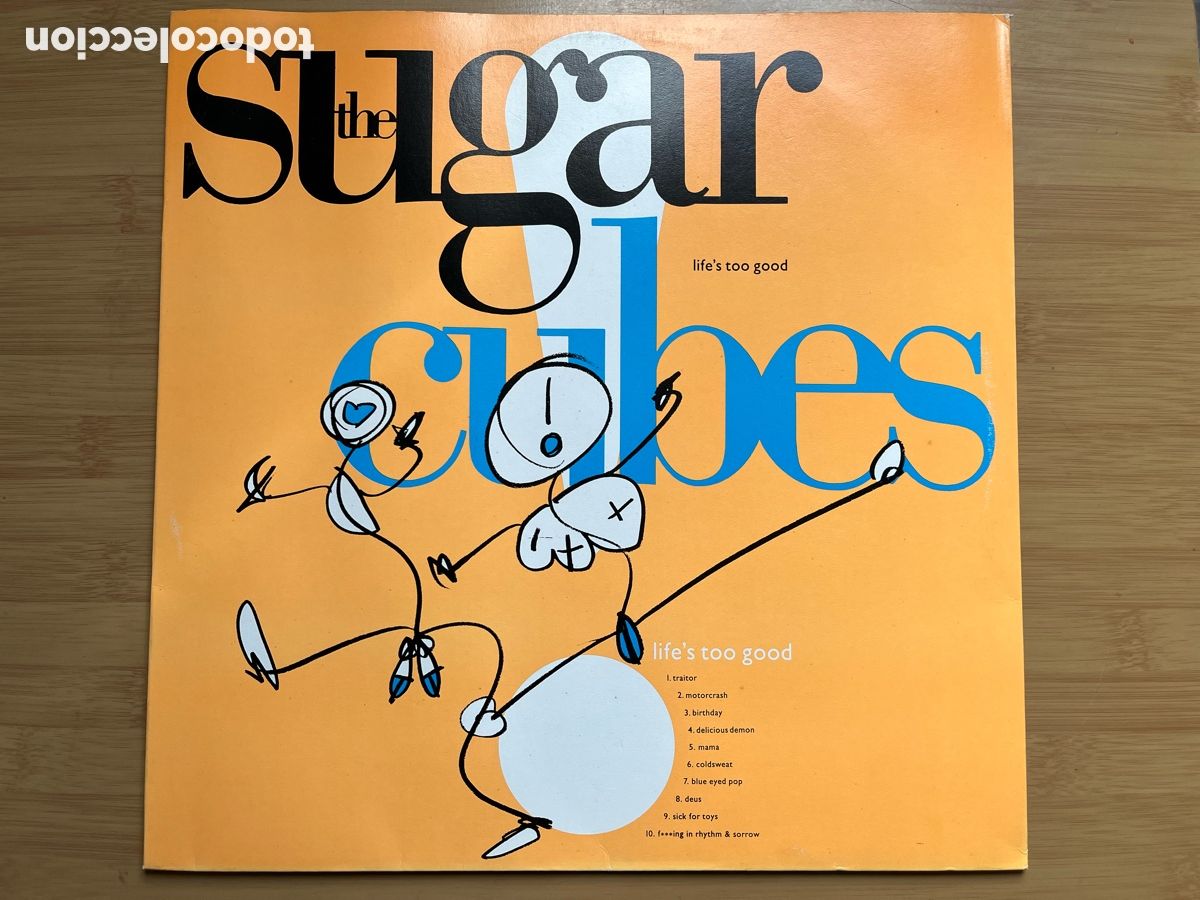 Discos de vinilo: THE SUGARCUBES. Life's too good. (vinilo lp naranja 1988=