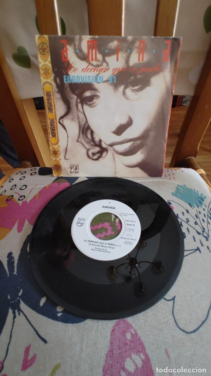Discos de vinilo: AMINA-SINGLE LE DERNIER QUI A PARLE-EUROVISION 91