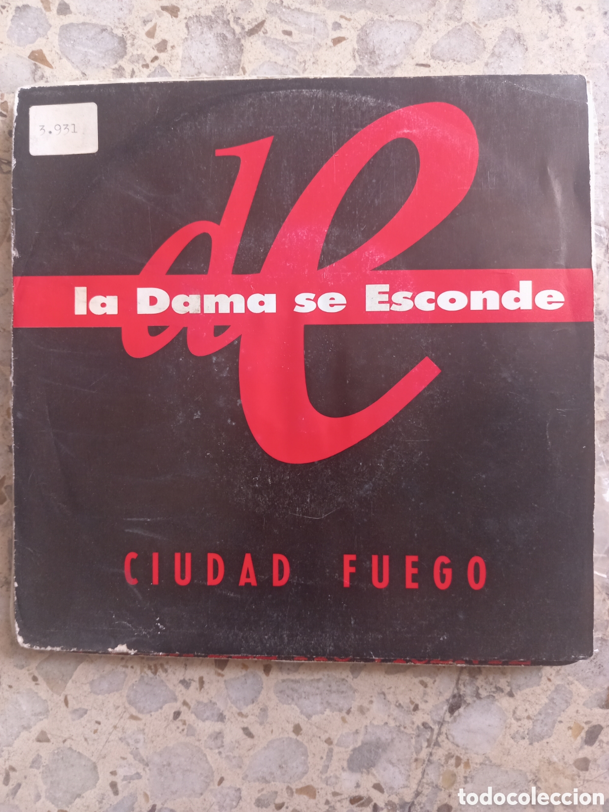 Discos de vinilo: SGL LA DAMA SE ESCONDE CIUDAD FUEGO 1991 PROMO