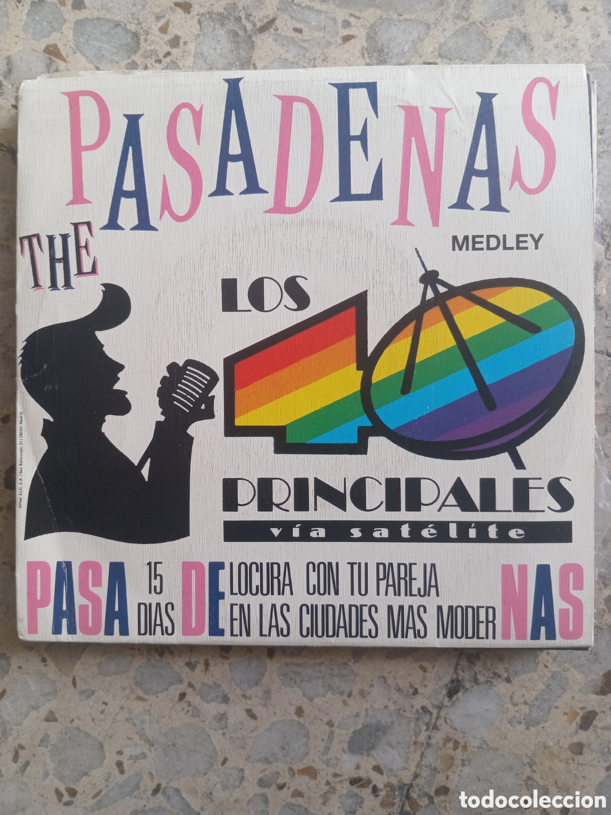 Disques de vinyle: SGL THE PASADENAS MEDLEY GLORIA ESTEFAN THE ONE TWO THREE 1988 PROMO LOS 40 PRINCIPALES